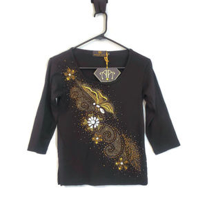 NWT Amanda Adams Couture Women's Top Size S